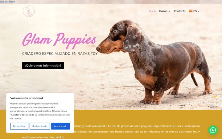 Screenshot of glampuppies.es