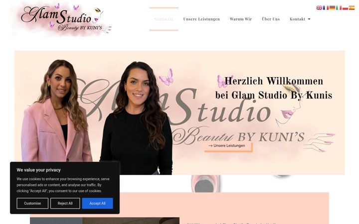 Screenshot of glamstudio-kunis.de