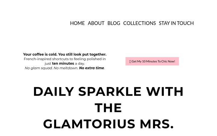 Screenshot of glamtorious.com