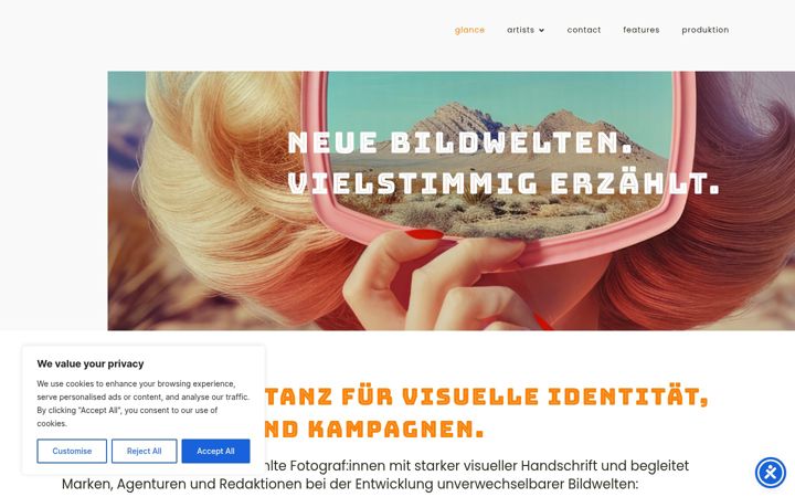 Screenshot of glance-images.com
