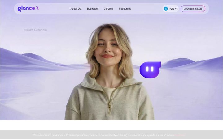 Ekrano kopija glance.com