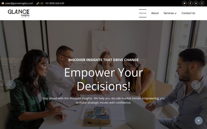 Screenshot of glanceinsights.com