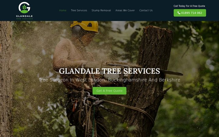 Screenshot of glandaletreeservices.co.uk