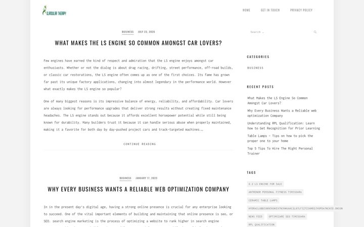 Screenshot of glandulartherapy.com