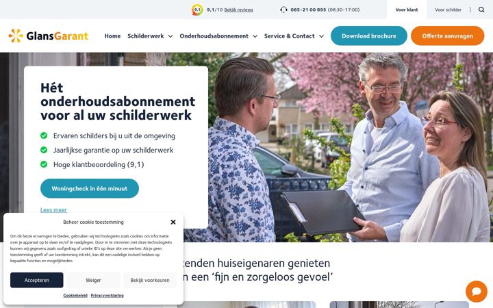 Screenshot of glansgarant.nl