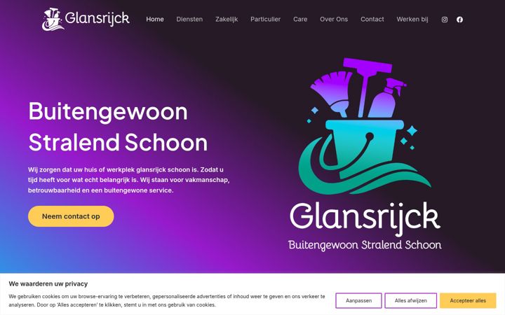 Screenshot of glansrijckschoon.nl