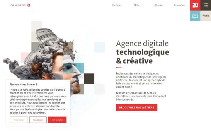 Screenshot of glanum.com