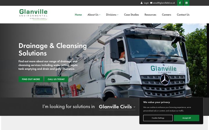 Screenshot of glanvilleenvironmental.com