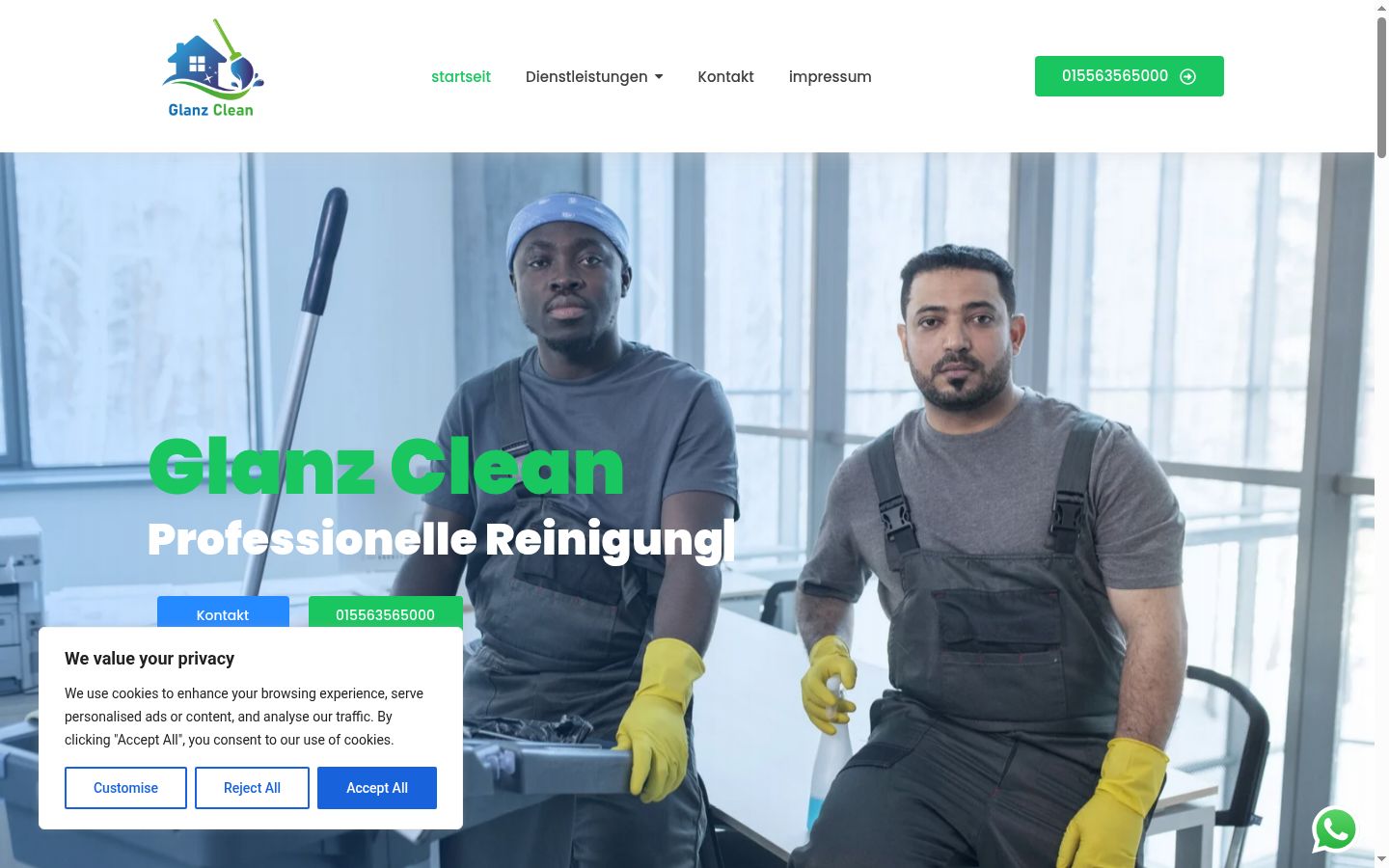 Screenshot van de toestemmingsbanner zoals getoond vóór enige interactie