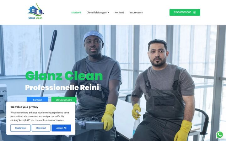 Screenshot of glanz-clean.de