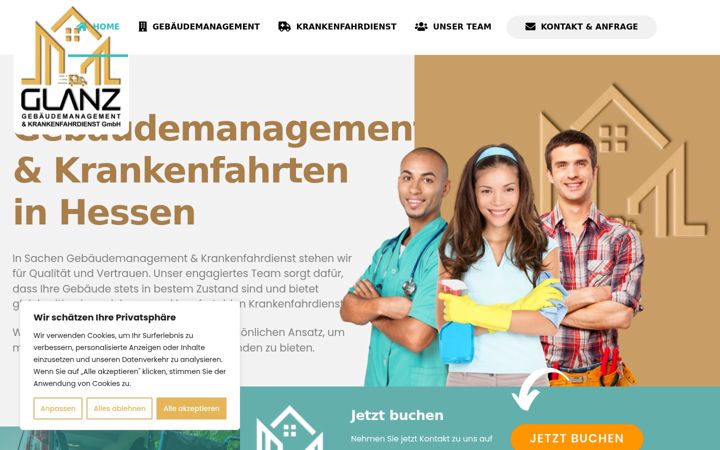 Screenshot of glanz-gk.de