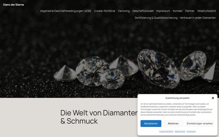 Screenshot stránky glanzdersterne.de