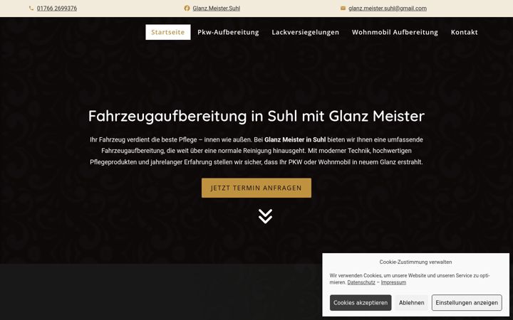 Screenshot of glanzmeister.pro