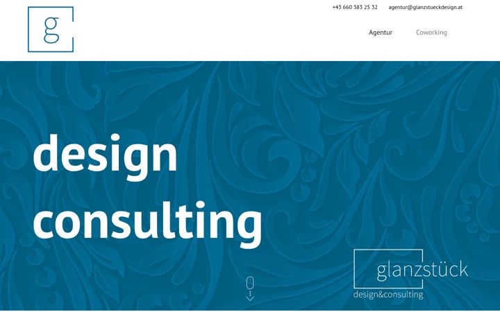 Screenshot of glanzstueckdesign.at