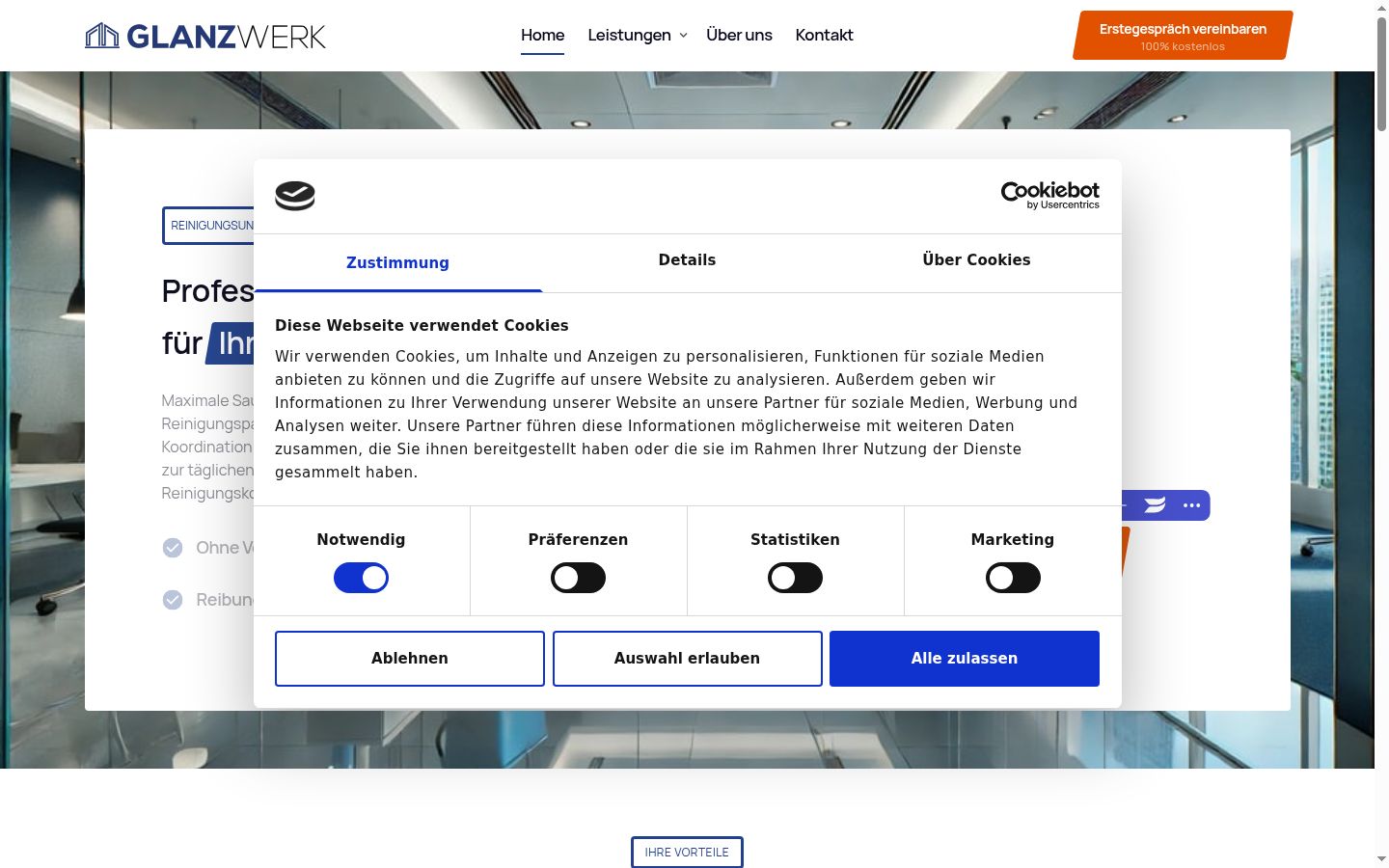 Snímka obrazovky banera súhlasu zobrazeného pred akoukoľvek interakciou