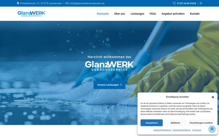 Screenshot of glanzwerk-leverkusen.de