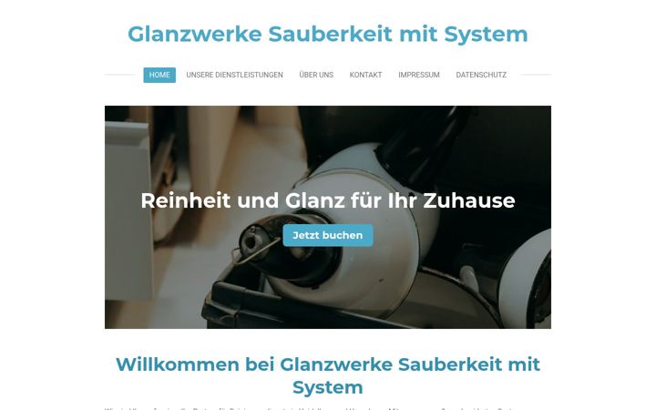 Screenshot of glanzwerkesauberkeit.de