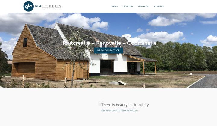 Screenshot of glaprojecten.be