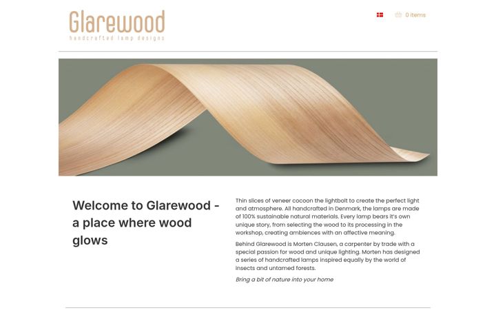 Screenshot of glarewood.dk