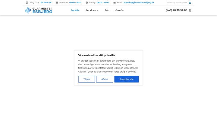 Screenshot of glarmester-esbjerg.dk