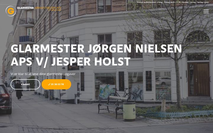 Snímek obrazovky glarmester-jn.dk