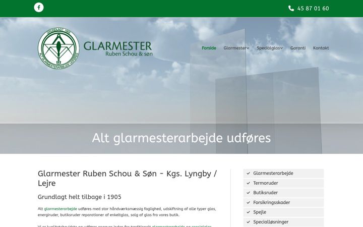 Screenshot of glarmesterschou.dk