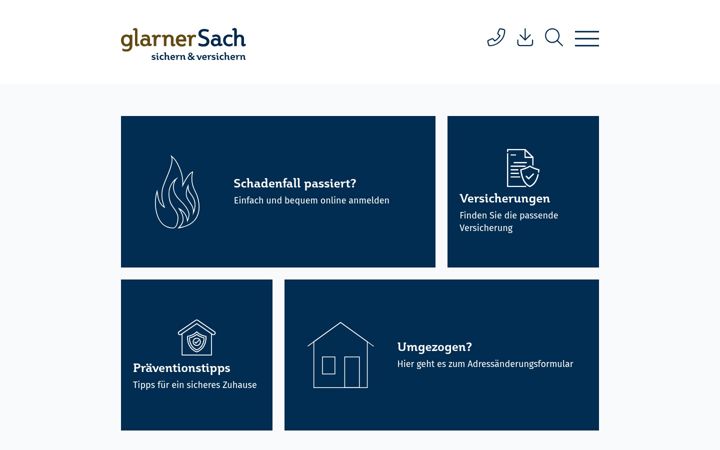 Screenshot of glarnersach.ch