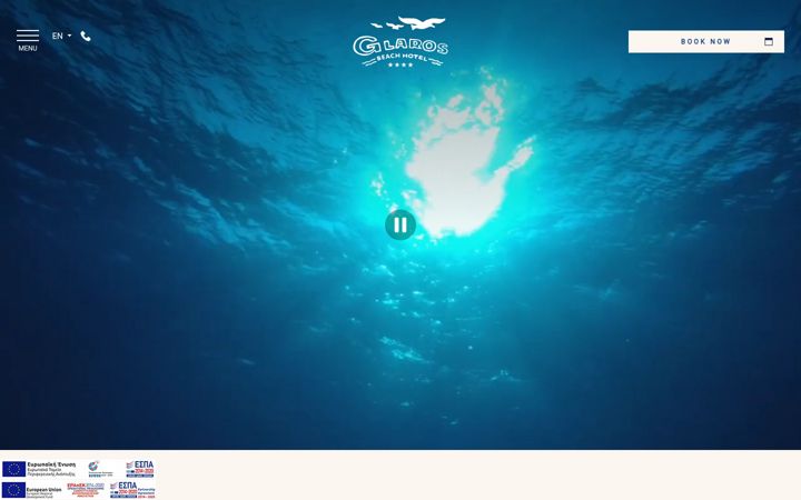 Screenshot of glaroshotel.com