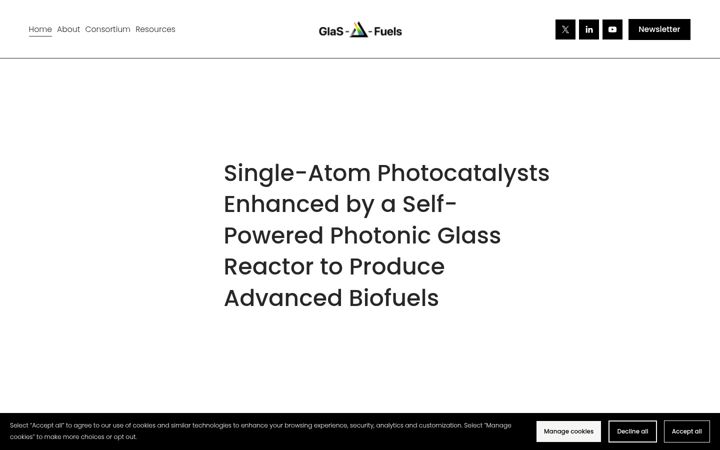 Screenshot of glas-a-fuels-project.eu