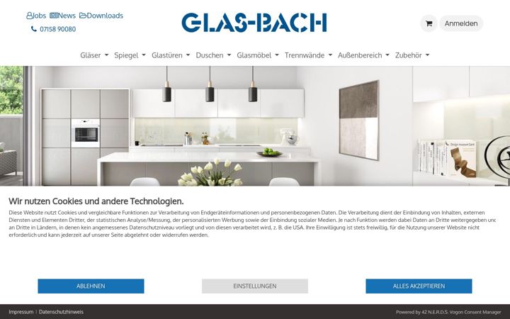 Screenshot of glas-bach.de