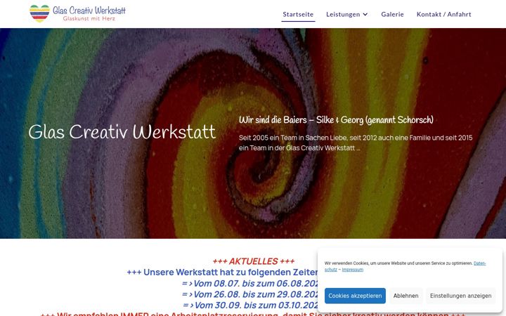 Screenshot of glas-creativ-werkstatt.de
