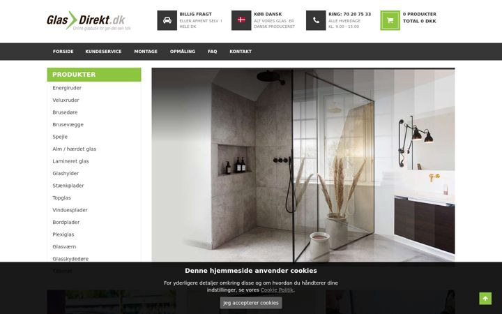 Screenshot of glas-direkt.dk