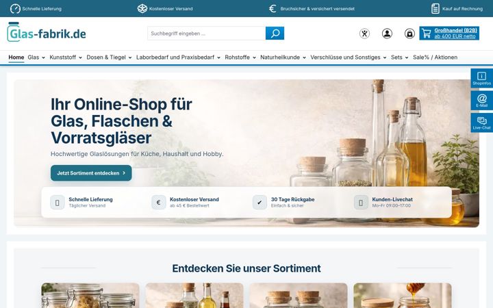 Screenshot of glas-fabrik.de