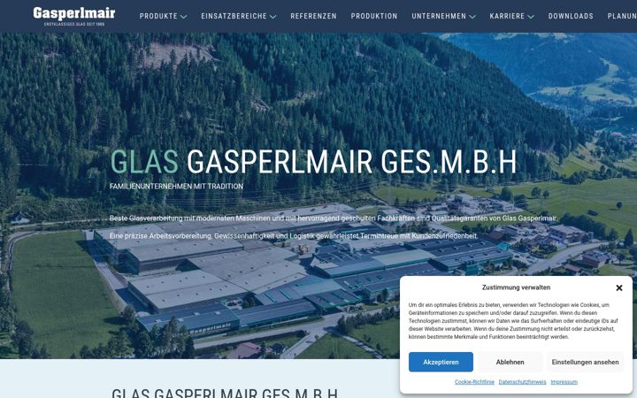 Screenshot of glas-gasperlmair.at