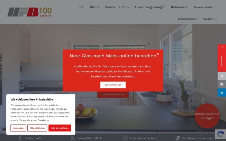 Screenshot of glas-haerry.ch