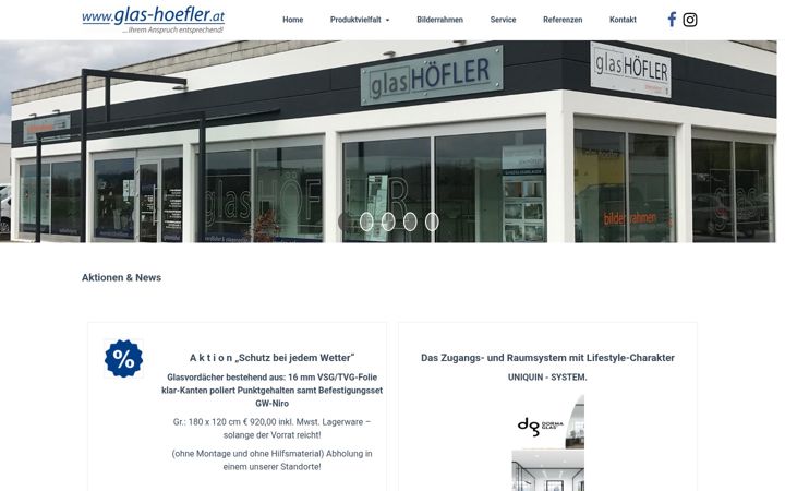 Screenshot of glas-hoefler.at