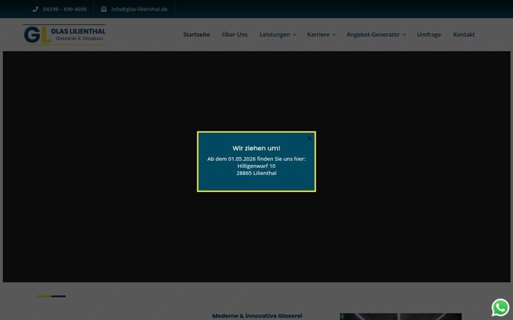 Screenshot di glas-lilienthal.de