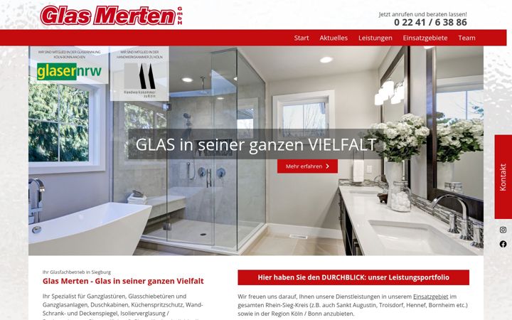 Screenshot di glas-merten.de