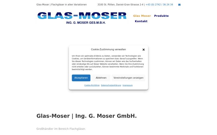 Screenshot of glas-moser.at
