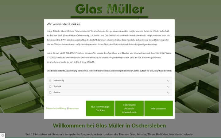 Screenshot di glas-mueller-oschersleben.de