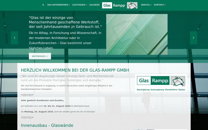 Screenshot of glas-rampp.de