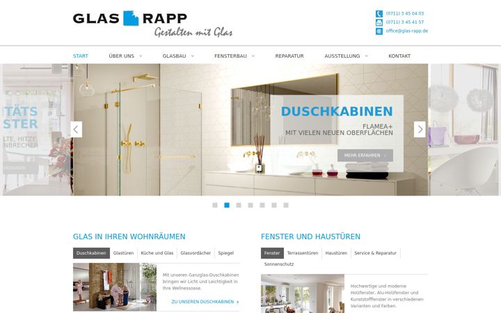 Screenshot di glas-rapp.de