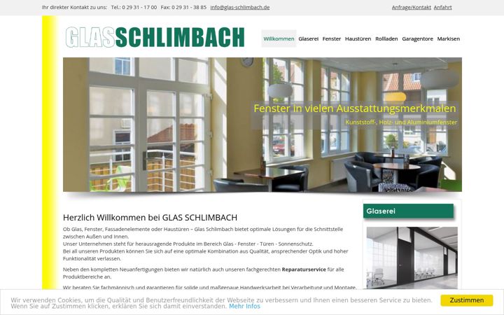 Screenshot of glas-schlimbach.de