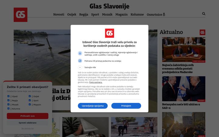 Screenshot of glas-slavonije.hr