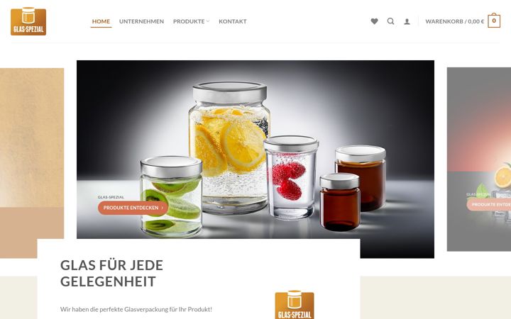 Screenshot ta' glas-spezial.at
