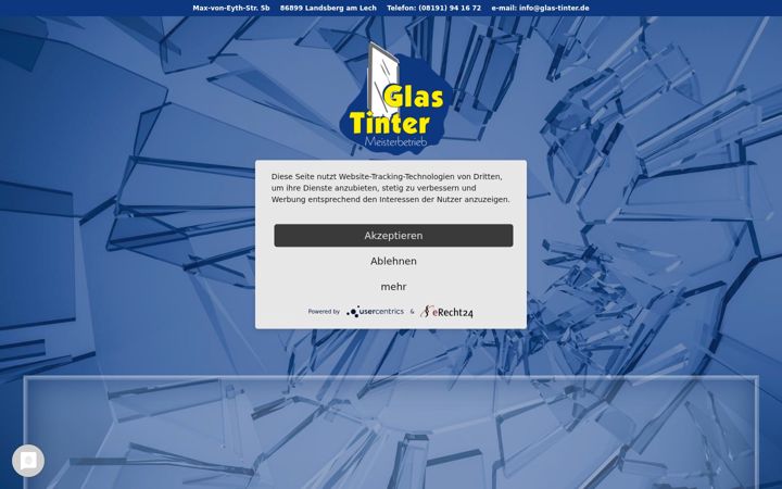 Screenshot of glas-tinter.de
