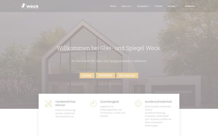 Screenshot of glas-weck.de