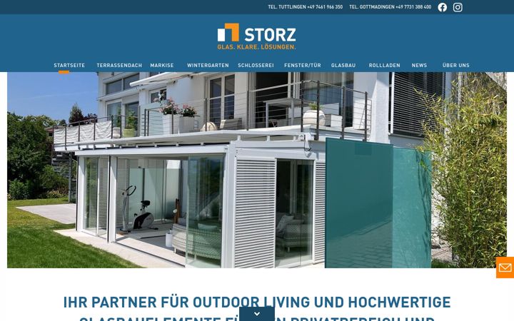 Screenshot of glasbau-storz.de