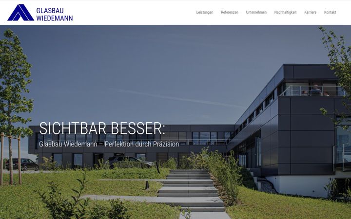 Screenshot of glasbau-wiedemann.de