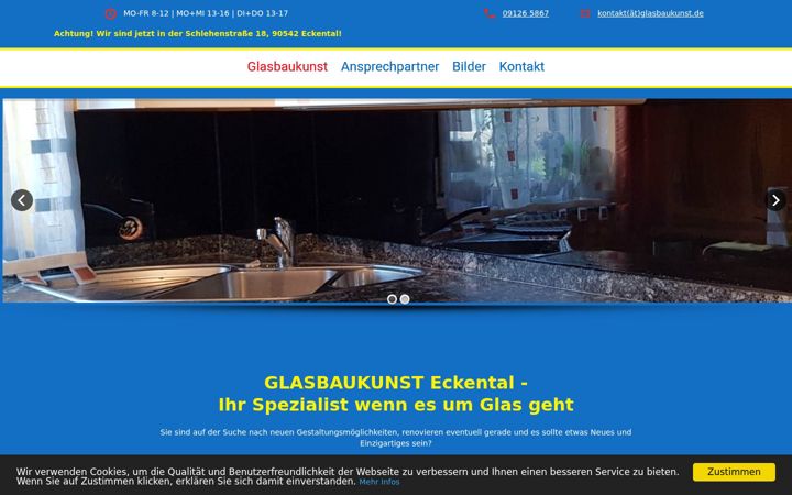 Screenshot of glasbaukunst.de